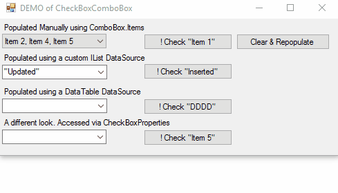 سورس کد قرار دادن CheckBox درون ComboBox در سی شارپ